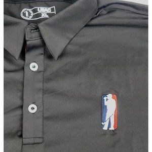 USAG Mens XL U Suck‎ At Golf Black Polo Shirt Golfer Embroidered Logo